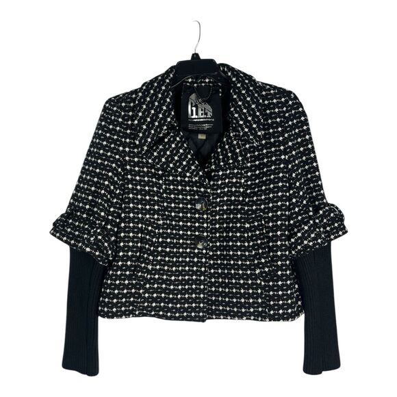 G.E.T. Equipment General Technique Black Wool Jacket Women’s Large Winter Coat - Picture 1 of 10